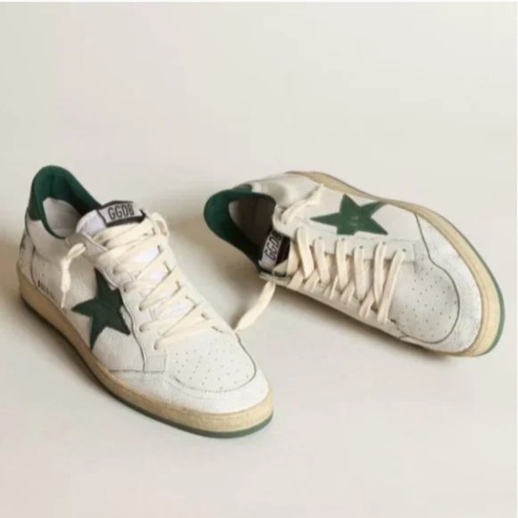 Golden Goose Shoes - COPY -Golden Goose White green Superstar Low Top Sneaker ball star